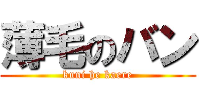 薄毛のバン (kuni he kaere)