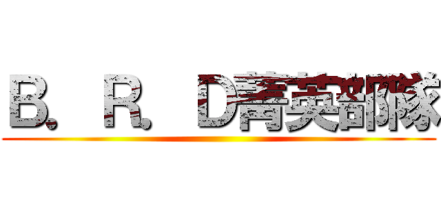 Ｂ．Ｒ．Ｄ菁英部隊 ()