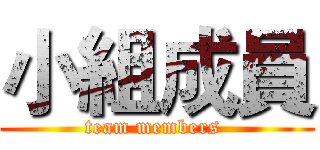 小組成員 (team members )