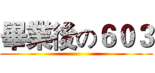 畢業後の６０３ ()