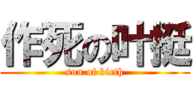 作死の叶挺 (son of bicth)