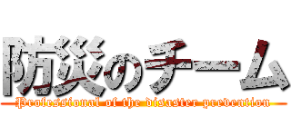 防災のチーム (Professional of the disaster prevention)