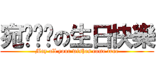 宛蒨蒨蒨の生日快樂 (May all your wishes come true)