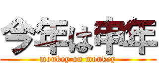 今年は申年 (monkey on monkey)