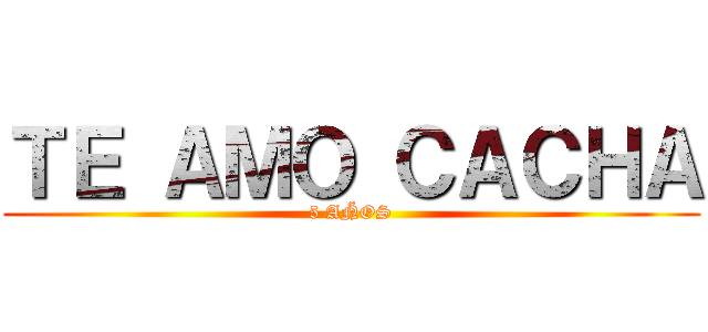 ＴＥ ＡＭＯ ＣＡＣＨＡ (5 AÑOS)