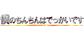 僕のちんちんはでっかいです (My panis is big.)