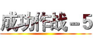 成功作战－５ ()