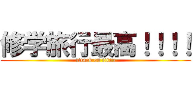 修学旅行最高！！！！ (attack on titan)