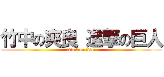 竹中の爽良 進撃の巨人 (attack on titan)