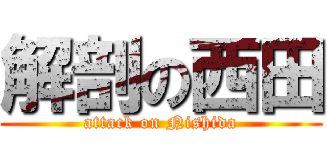 解剖の西田 (attack on Nishida)