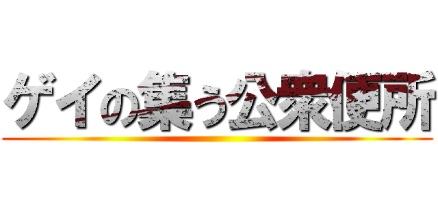 ゲイの集う公衆便所 ()