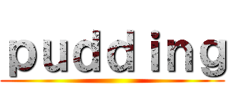 ｐｕｄｄｉｎｇ ()