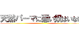 天然パーマに悪い奴はいない ()
