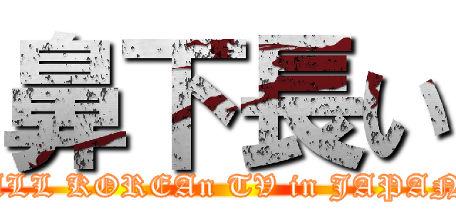 鼻下長い (ALL KOREAn TV in JAPAN)