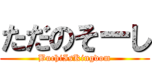 ただのそーし (BuchiIsKingdom)