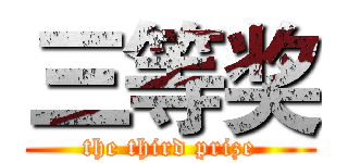 三等奖 (the third prize)