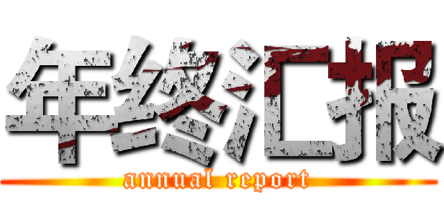 年终汇报 (annual report)