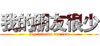 我的朋友很少 (My friends are few)