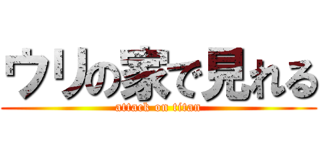 ウリの家で見れる (attack on titan)