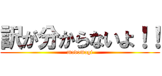 訳が分からないよ！！ (madomagi)