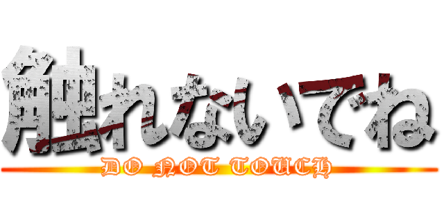 触れないでね (DO NOT TOUCH)