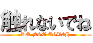 触れないでね (DO NOT TOUCH)