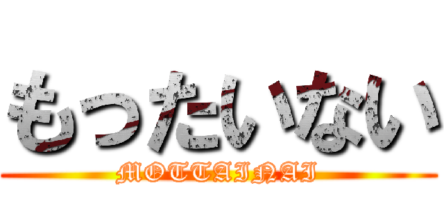 もったいない (MOTTAINAI)