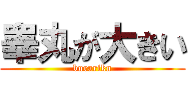 睾丸が大きい (burarikn)