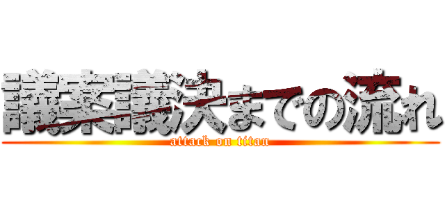 議案議決までの流れ (attack on titan)