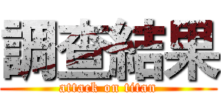 調查結果 (attack on titan)