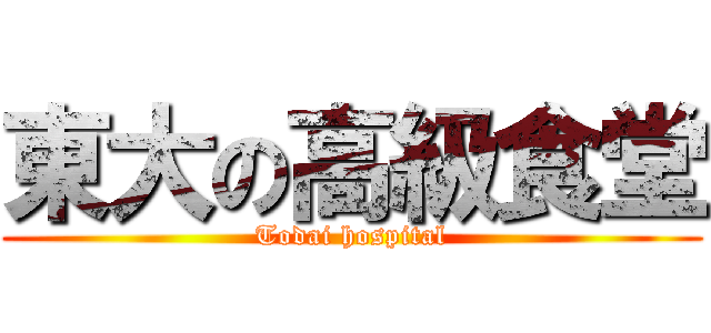 東大の高級食堂 (Todai hospital)