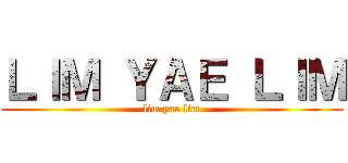 ＬＩＭ ＹＡＥ ＬＩＭ (lim yae lim)