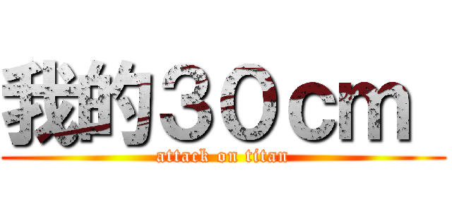 我的３０ｃｍ  (attack on titan)