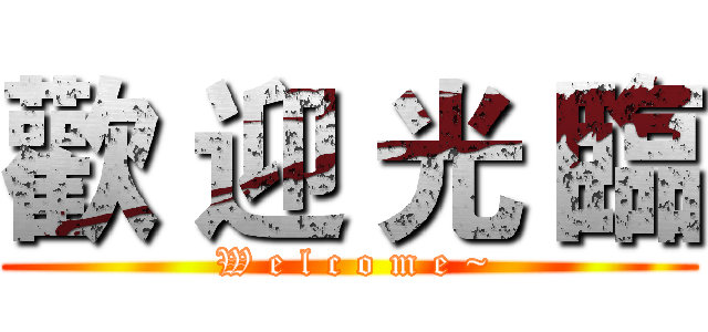 歡 迎 光 臨 ( W e l c o m e ~)