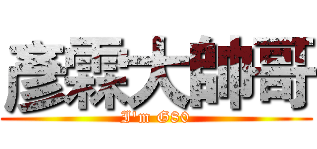彥霖大帥哥 (I'm G80)