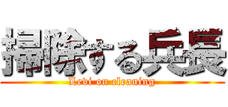 掃除する兵長 (Levi on cleaning)