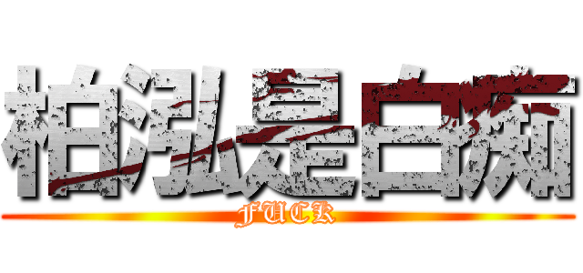 柏泓是白痴 (FUCK)