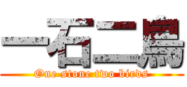 一石二鳥 (One stone two birds)