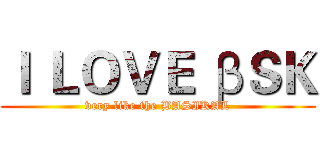 Ｉ ＬＯＶＥ βＳＫ (very like the BASIKAL)