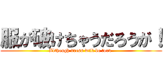 服が破けちゃうだろうが！ (Although dress will be torn )