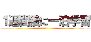 １週間後に一泊学習 (‼️)