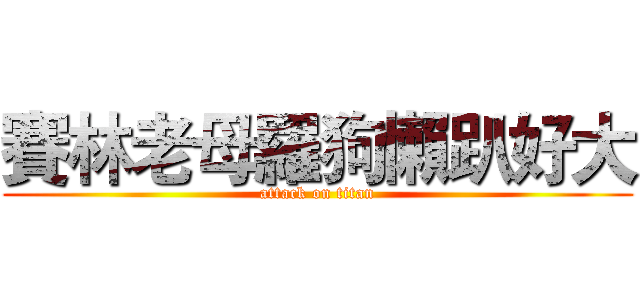 賽林老母羅狗懶趴好大 (attack on titan)