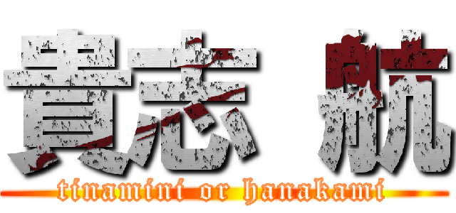 貴志 航 (tinamini or hanakami)