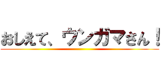 おしえて、ウンガマさん！ ()