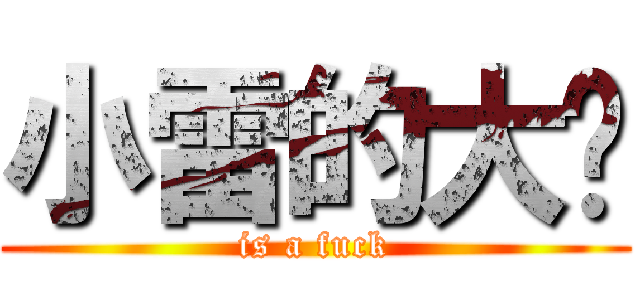 小雷的大屌 (is a fuck)