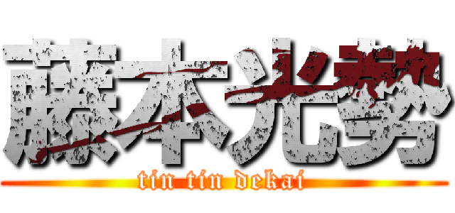 藤本光勢 (tin tin dekai)