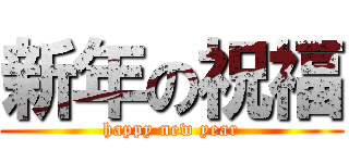 新年の祝福 (happy new year)