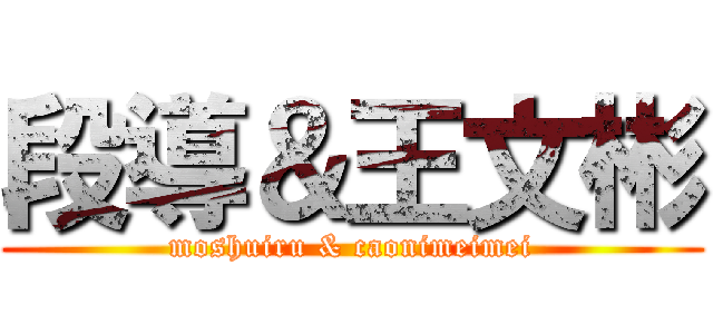 段導＆王文彬 (moshuiru & caonimeimei)
