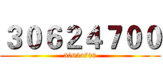 ３０６２４７００ (30624700)