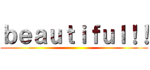 ｂｅａｕｔｉｆｕｌ！！ ()